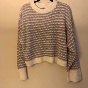 Topshop | 12 Cream Lavender Pink Cozy Sweater